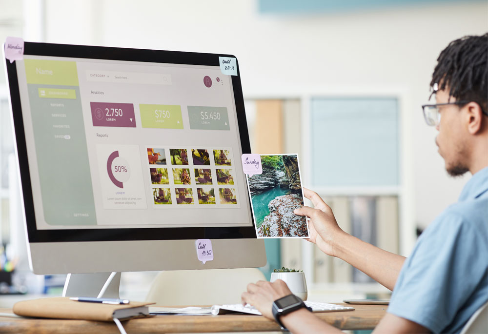 Technology worker in office